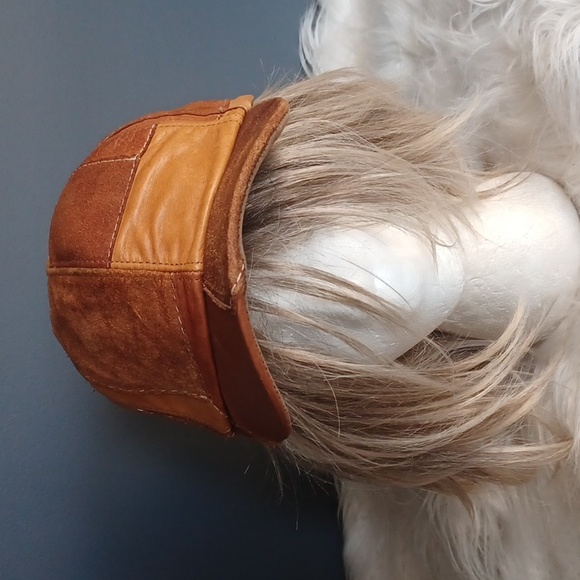 Vintage Henschel patchwork  leather  hat main image 4